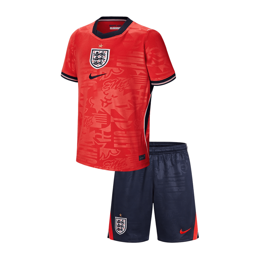 England borte fotballdrakter for barn til verdensmesterskapet i 2026