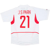 Retro Jersey JS Park #21 Sør-Korea Borte-VM 2002
