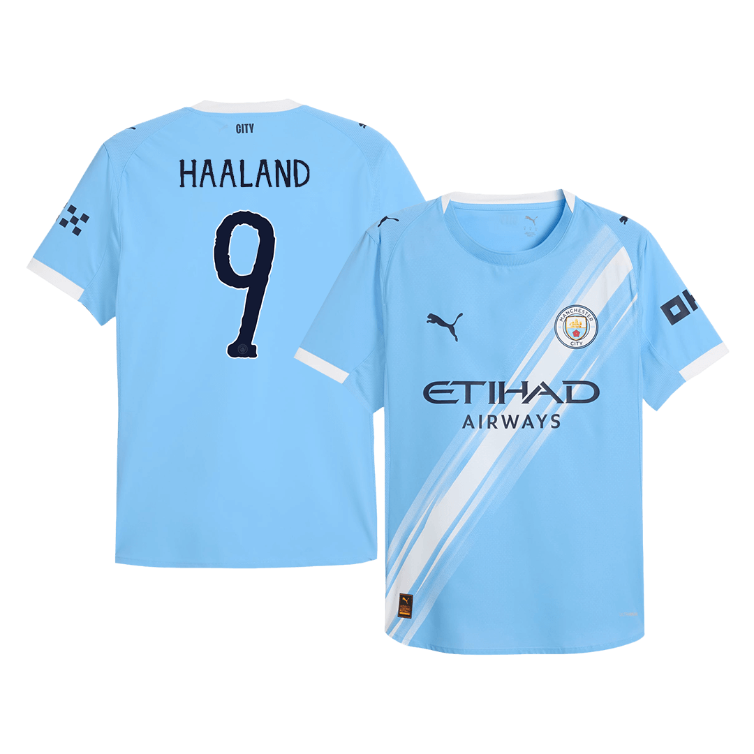 HAALAND #9 Manchester City Hjemmespillerversjon Jersey-VM 2025/26 - Klubb-VM