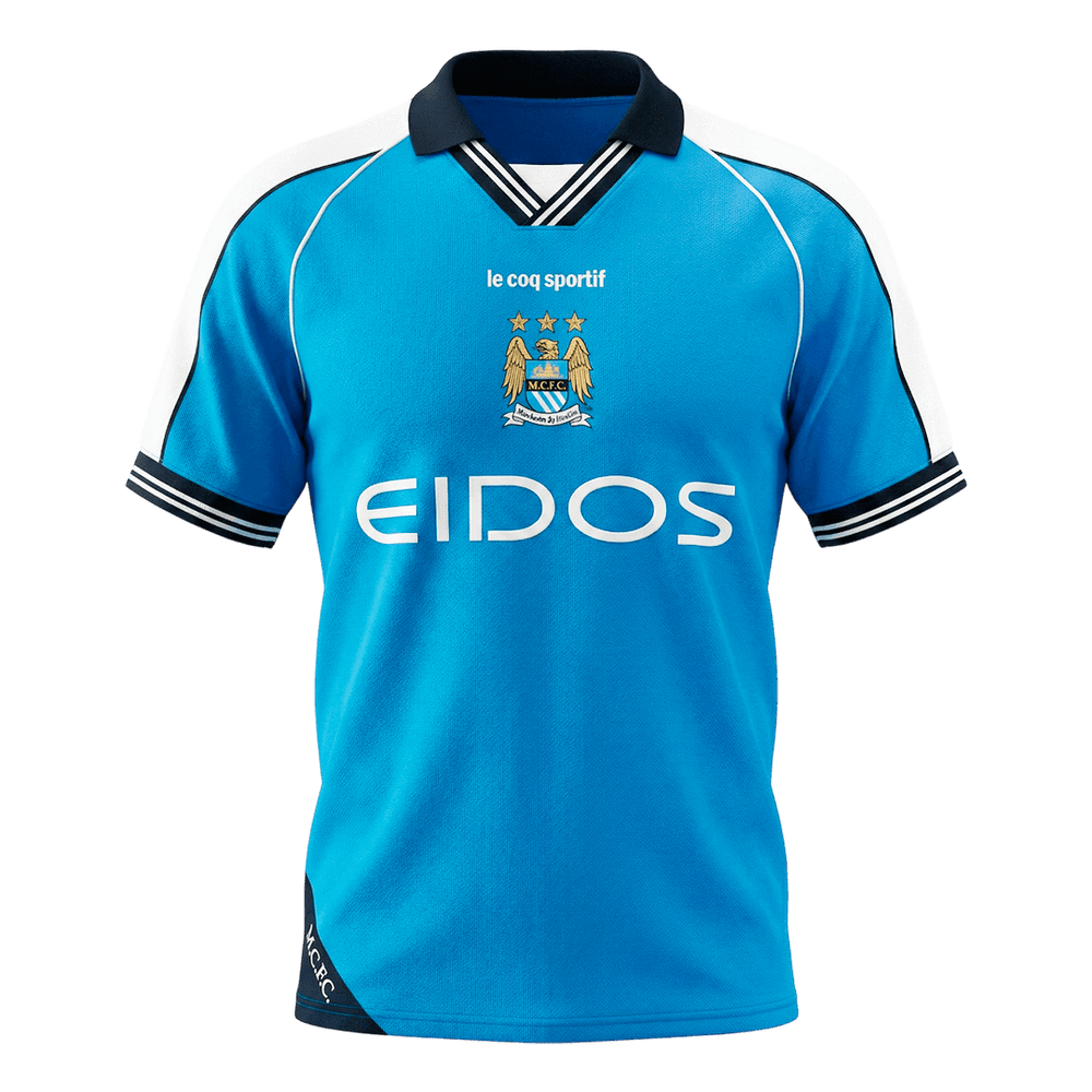 Retro jalkapallopaita Manchester City Koti 1999/01