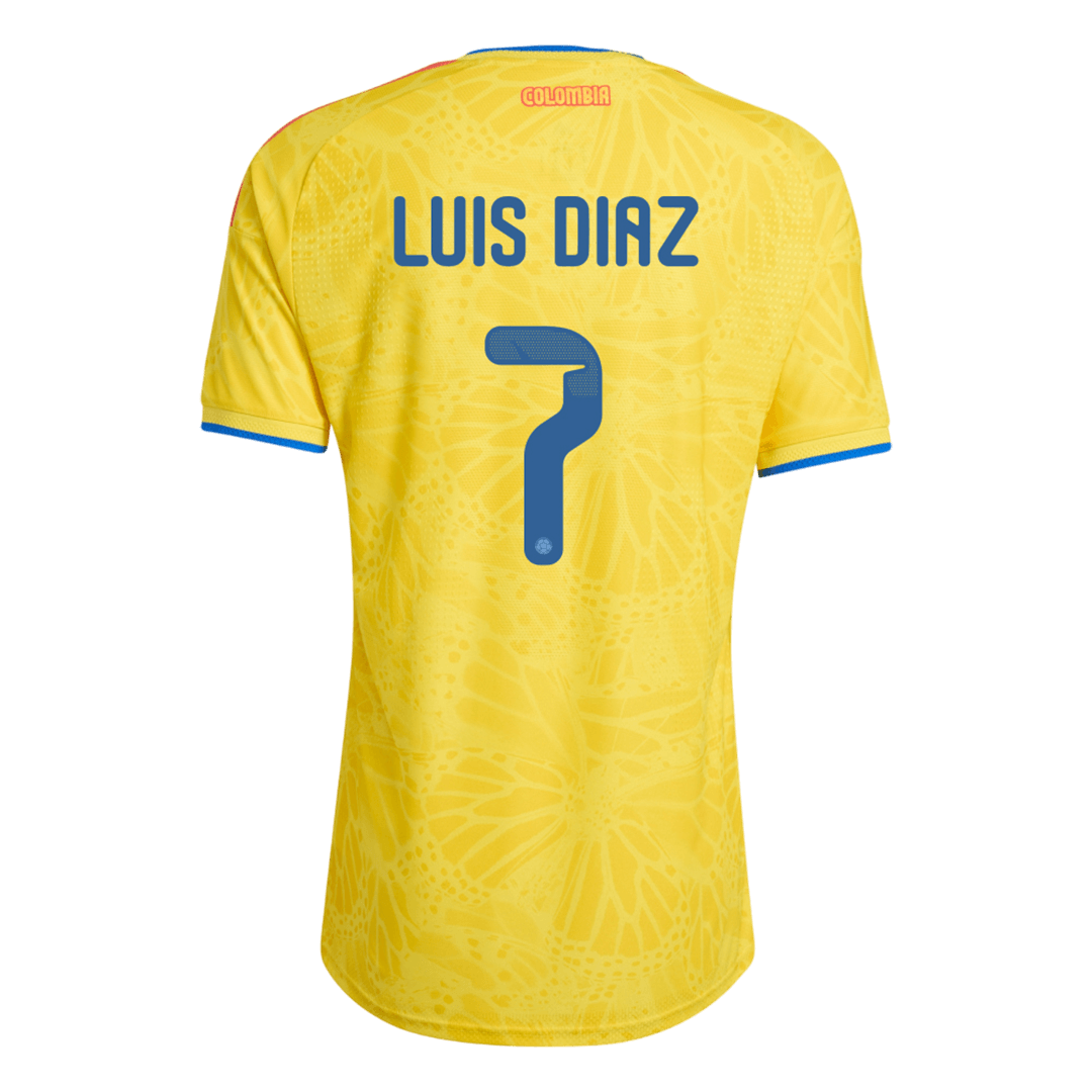 LUIS DíAZ #7 Colombia Hjemmespillerversjon Jersey World Cup 2026