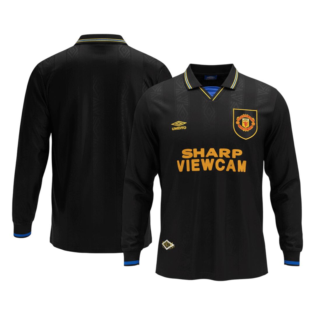 Retro jalkapallopaita Manchester United pitkähihainen vieras 1993/94