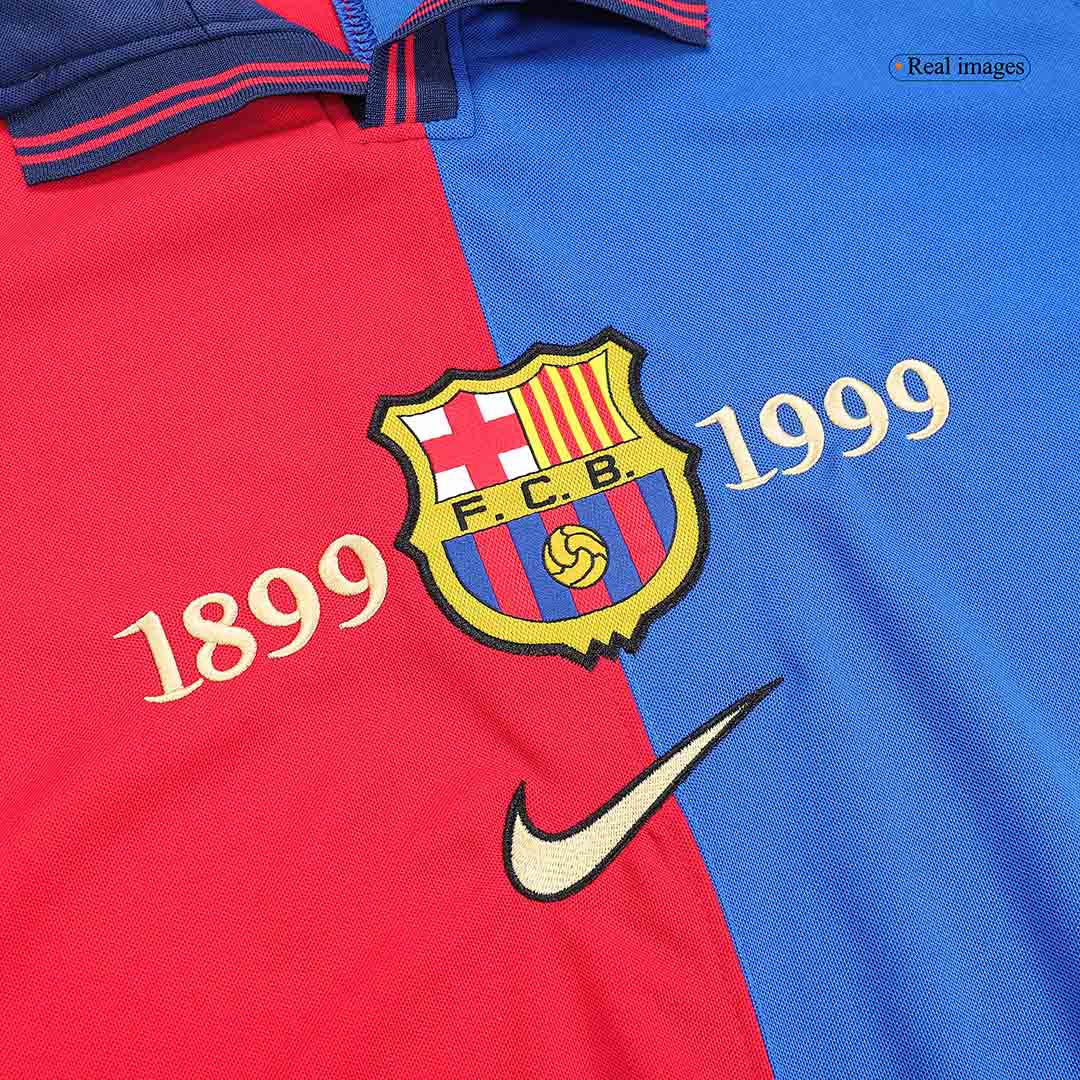 Retro fotballdrakt Barcelona Home Langermet 1999/00