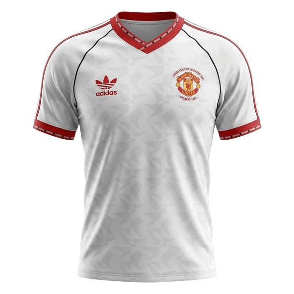 Retro jalkapallopaita Manchester United Vieras 1991