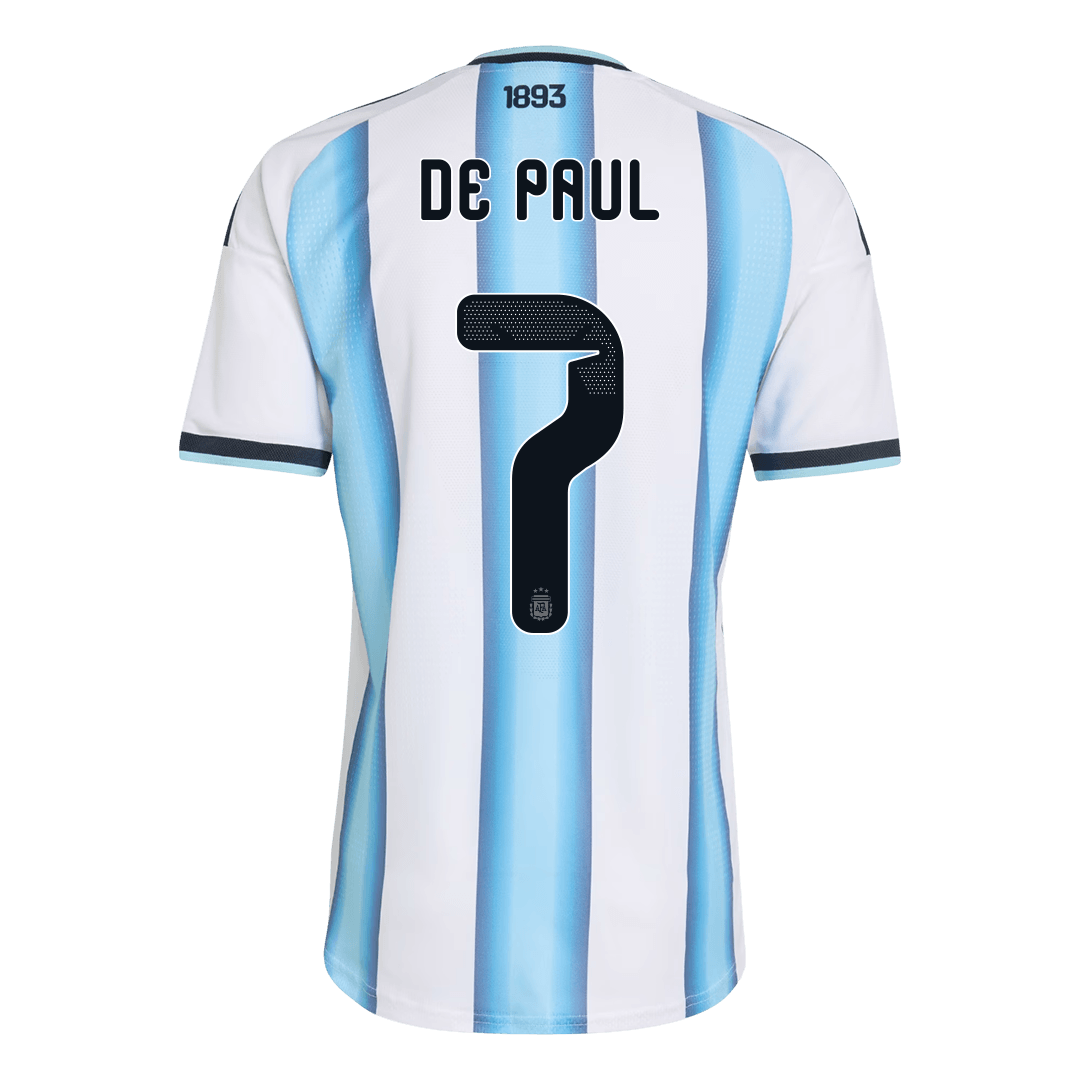 DE PAUL #7 Argentina Hjemmespillerversjon Jersey World Cup 2026