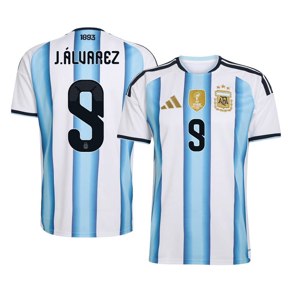 J. ALVAREZ #9 Argentina hjemmefotballdrakt VM 2026