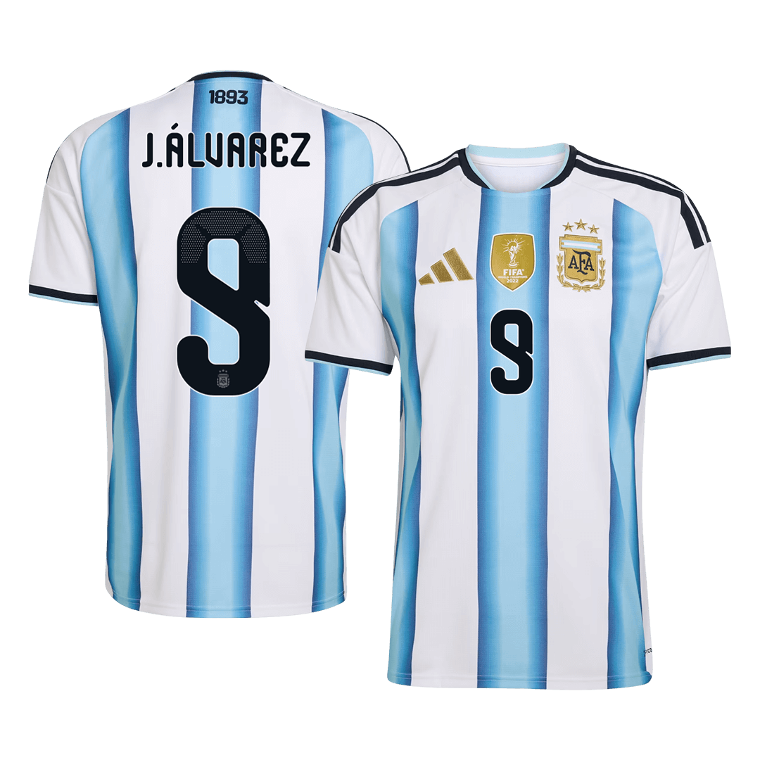 J. ALVAREZ #9 Argentina hjemmefotballdrakt VM 2026