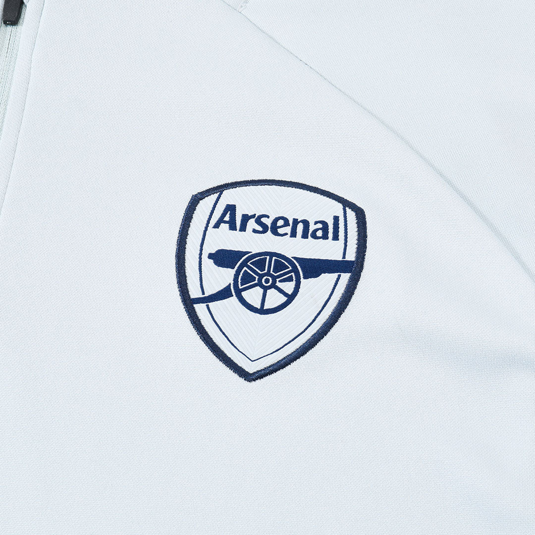 Arsenal 1/4 Zip Tracksuit 2025/26 Barn Hvit