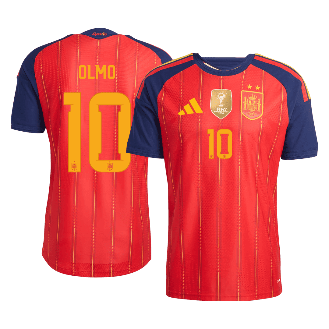 OLMO #10 Spania Hjemmespillerversjon Jersey World Cup 2026 - Champion