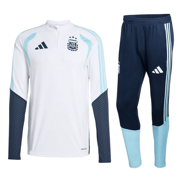 Argentina Zipper Sweatshirt Kit (Topp+bukser) 2026 Hvit