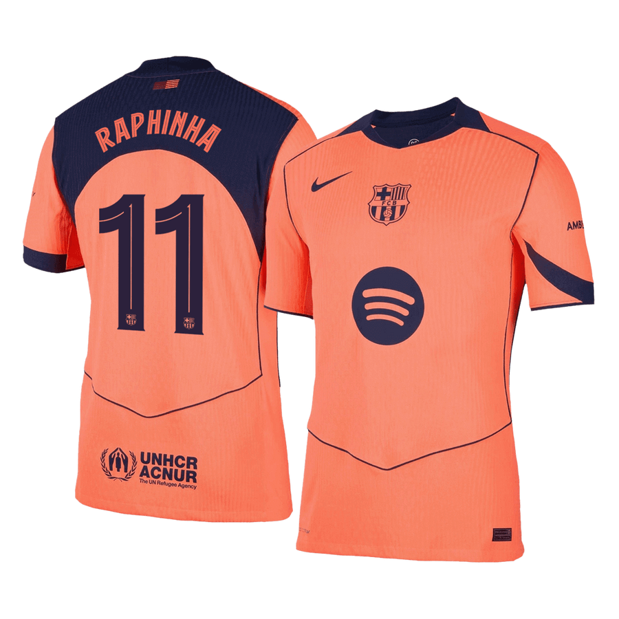 RAPHINHA #11 Barcelona Third Away Autentisk fotballdrakt 2025/26 - UCL