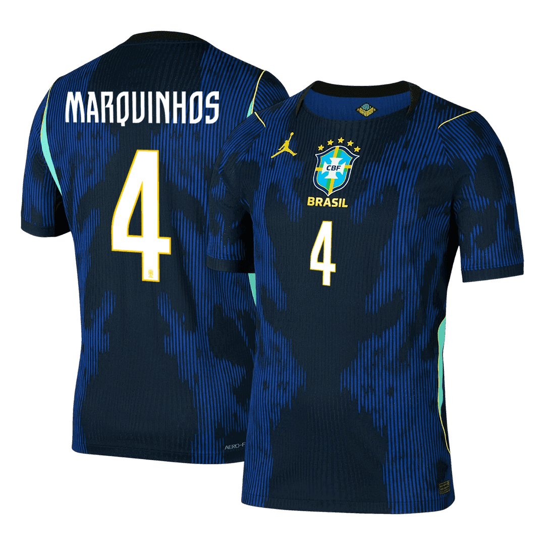MARQUINHOS #4 Brasil Bortespillerversjon Jersey World Cup 2026