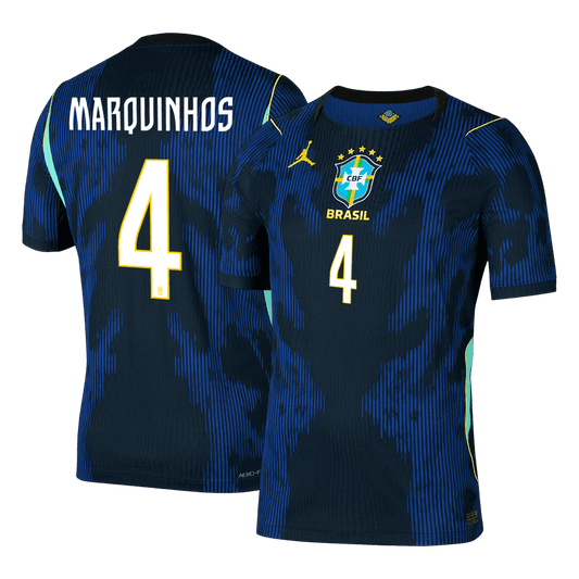 MARQUINHOS #4 Brasil Bortespillerversjon Jersey World Cup 2026