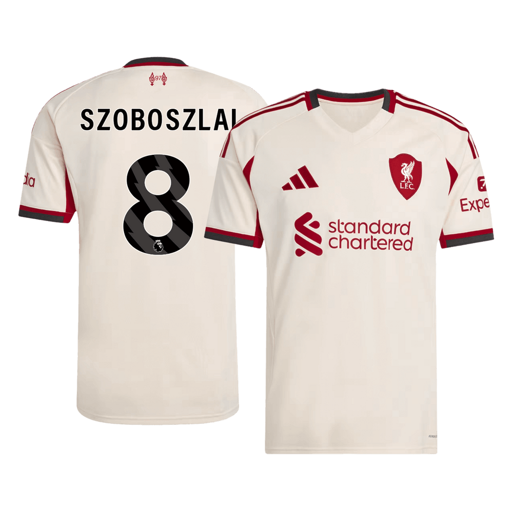 SZOBOSZLAI #8 Liverpool Vieraspelipaita 2025/26
