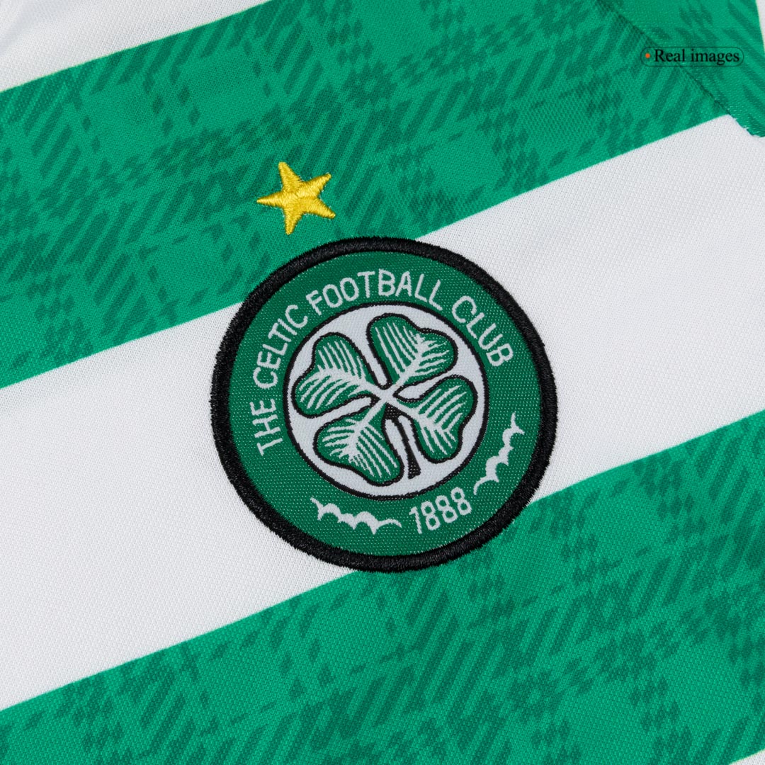 Celtic tilpassede hjemmefotballsett for barn 2025/26