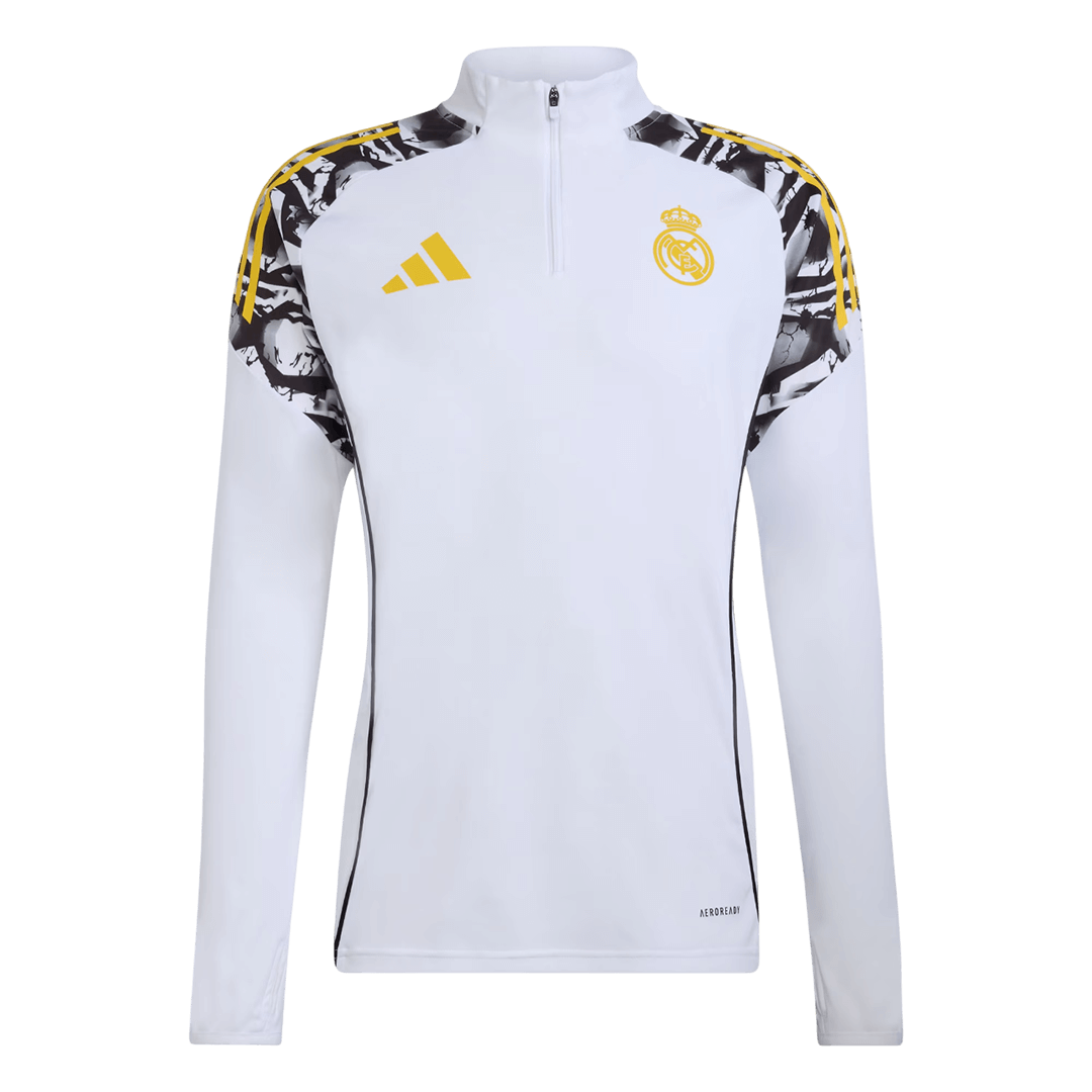 Real Madrid x MARVEL Sweatshirt Kit med glidelås (overdel+bukser) 25/26 hvit