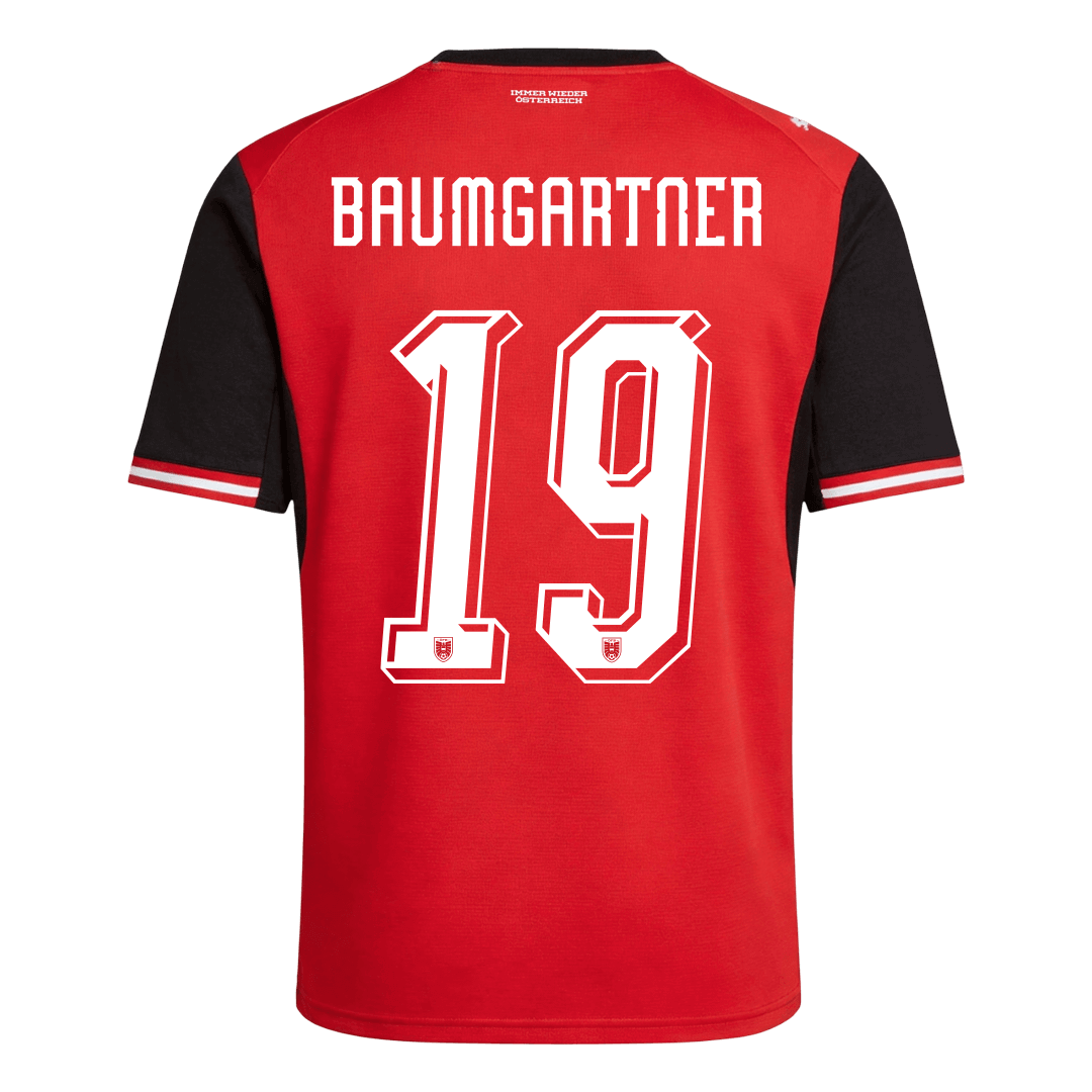 BAUMGARTNER#19 Østerrike Hjemmefotballdrakt VM 2026 Rød