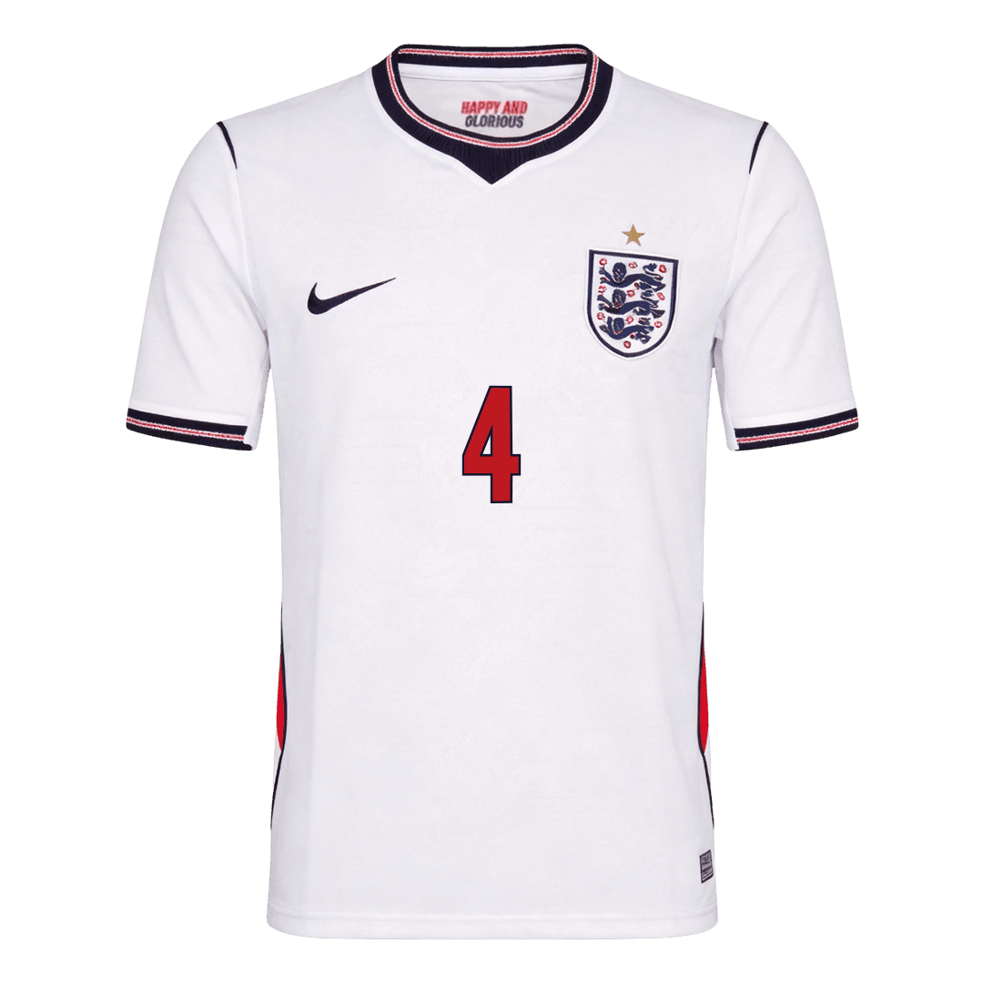 RICE #4 England hjemmefotballdrakt VM 2026
