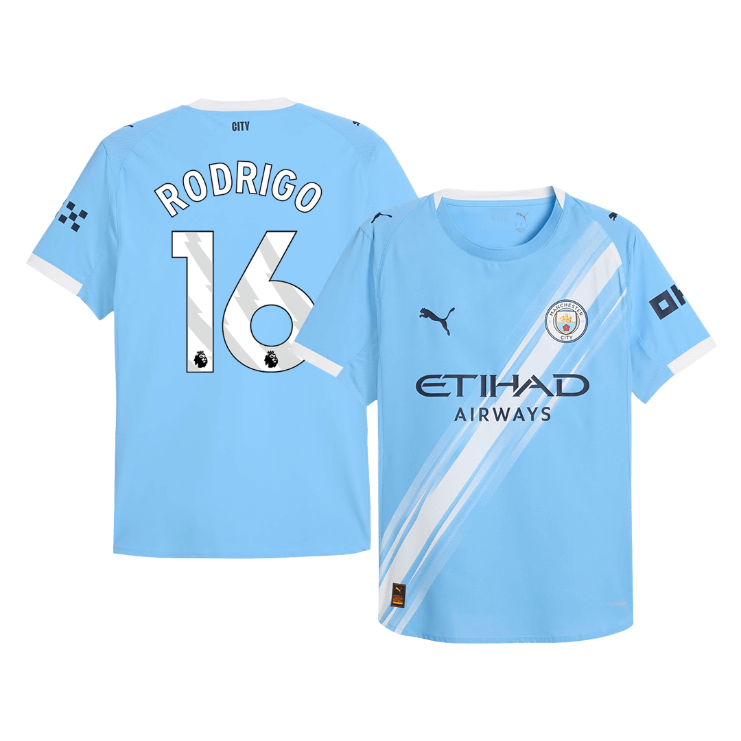 RODRIGO #16 Manchester City Hjemmespillerversjon Trøye 2025/26