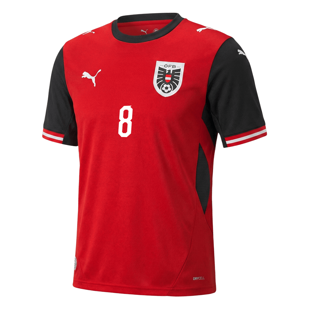 ALABA#8 Østerrike Hjemmefotballdrakt VM 2026 Rød