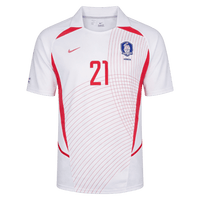 Retro Jersey JS Park #21 Sør-Korea Borte-VM 2002