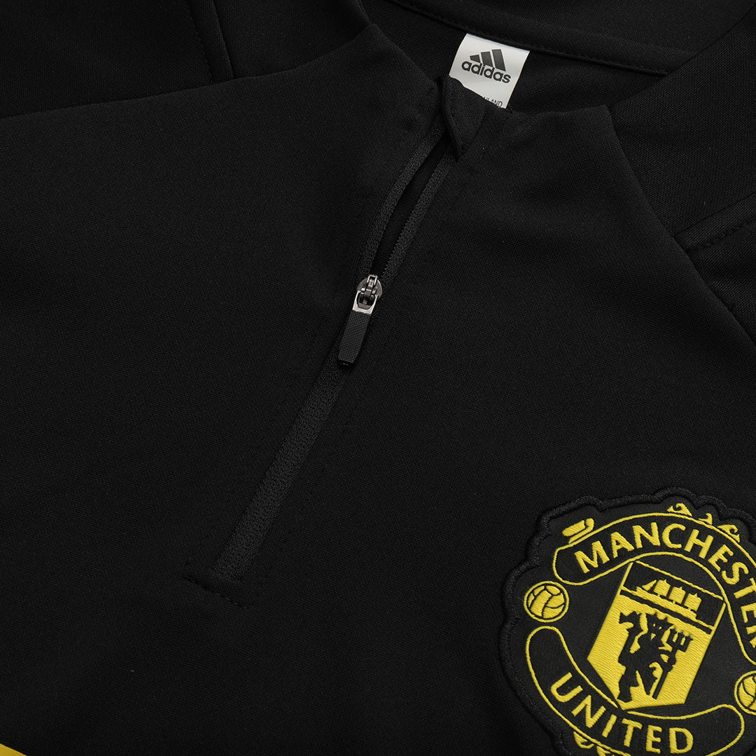 Manchester United 1/4 Zip treningsdress 2025/26 Kids Black