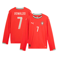 RONALDO #7 Portugali pitkähihainen kotijalkapallopaita 2025