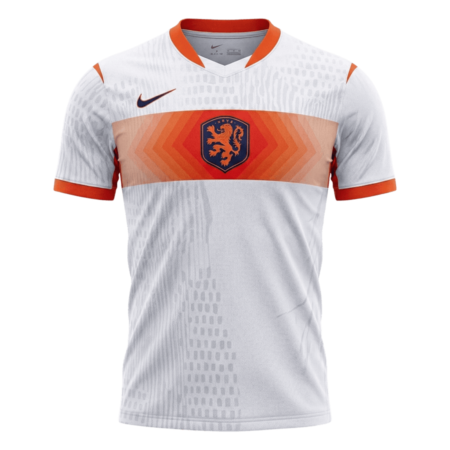 Spillerversjon Nederland Bortefotballdrakt VM 2026 Hvit