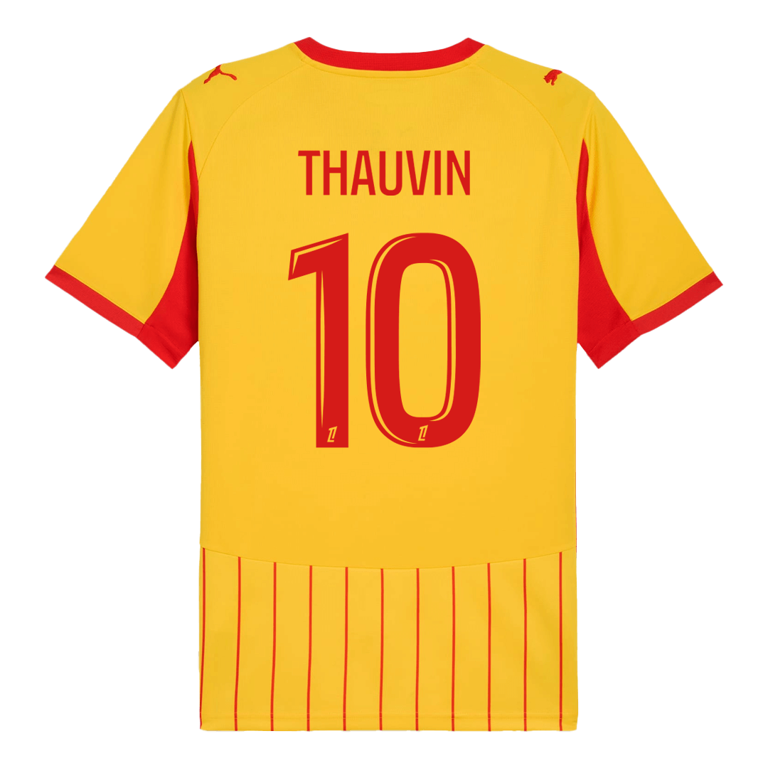 THAUVIN#10 RC Lens hjemmefotballdrakt 25/26 rød og gul