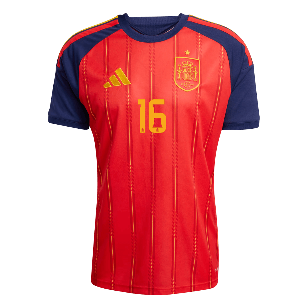RODRIGO #16 Spania hjemmefotballdrakt 2026
