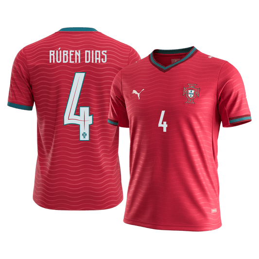 RúBEN DIAS #4 Portugal hjemmefotballdrakt VM 2026