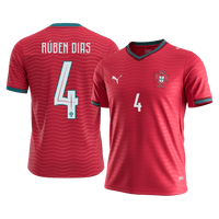 RúBEN DIAS#4 Portugal Hjemmefotballdrakt VM 2026 Rød