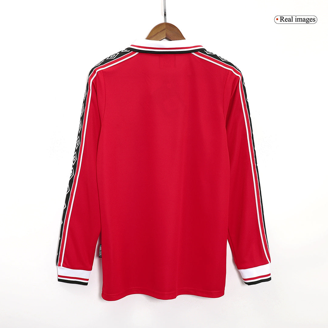 Retro fotballdrakt Manchester United Hjemmelangermet 1998/99