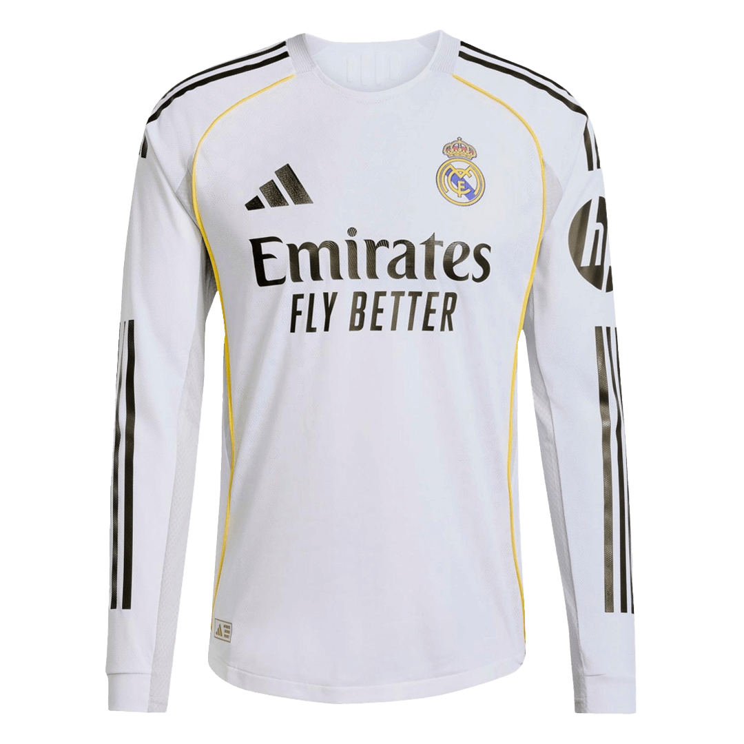 Pelaajaversio Real Madrid Kotipelipaita pitkähihainen 2025/26