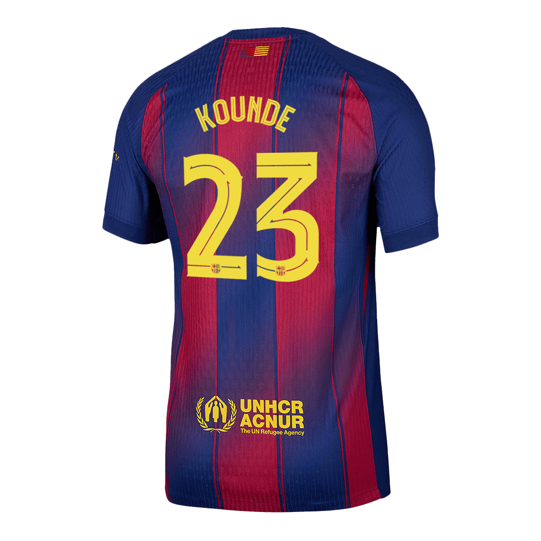 KOUNDE #23 Barcelona hjemme autentisk fotballdrakt 2025/26 - UCL