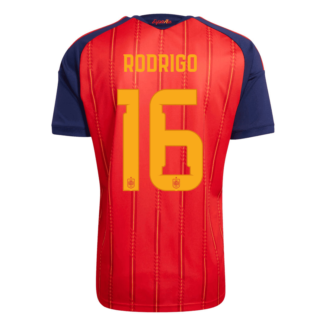 RODRIGO #16 Spania Hjemmespillerversjon Jersey World Cup 2026 - Champion