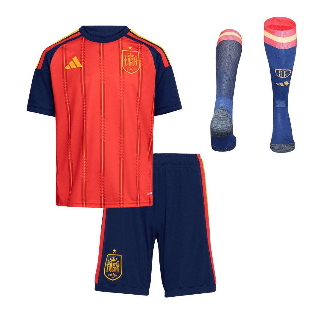 Spania Hjemme-VM fotballdrakter for barn Fullt sett 2026