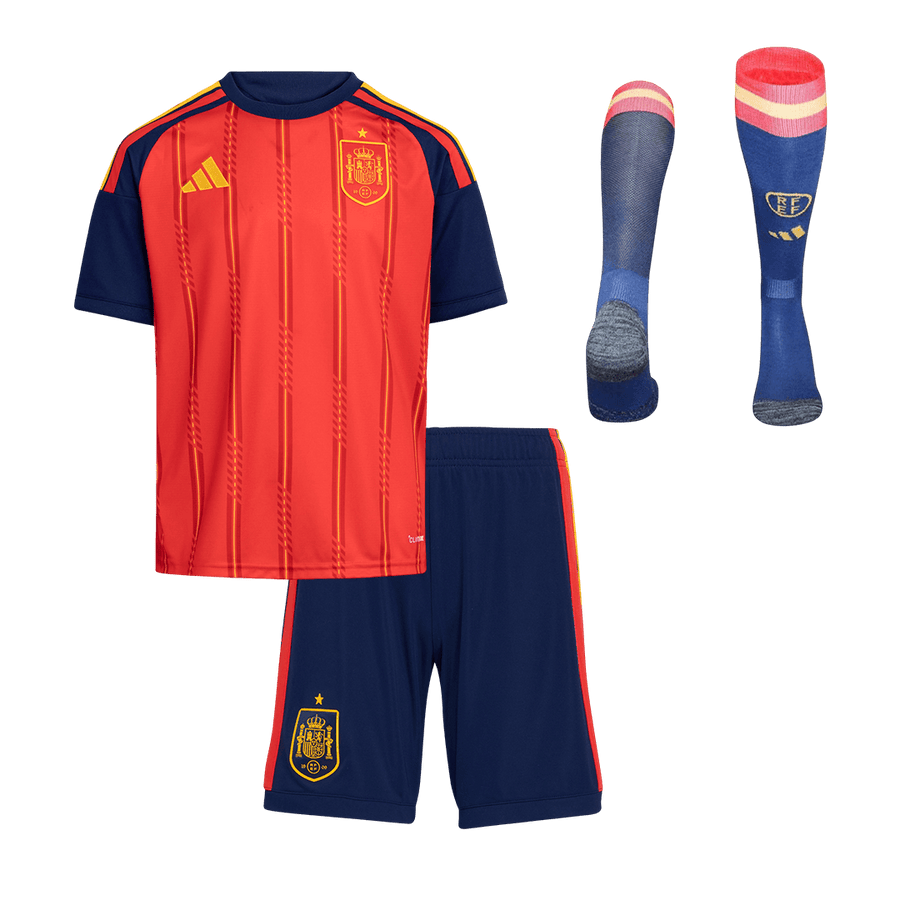 Spania Hjemme-VM fotballdrakter for barn Fullt sett 2026