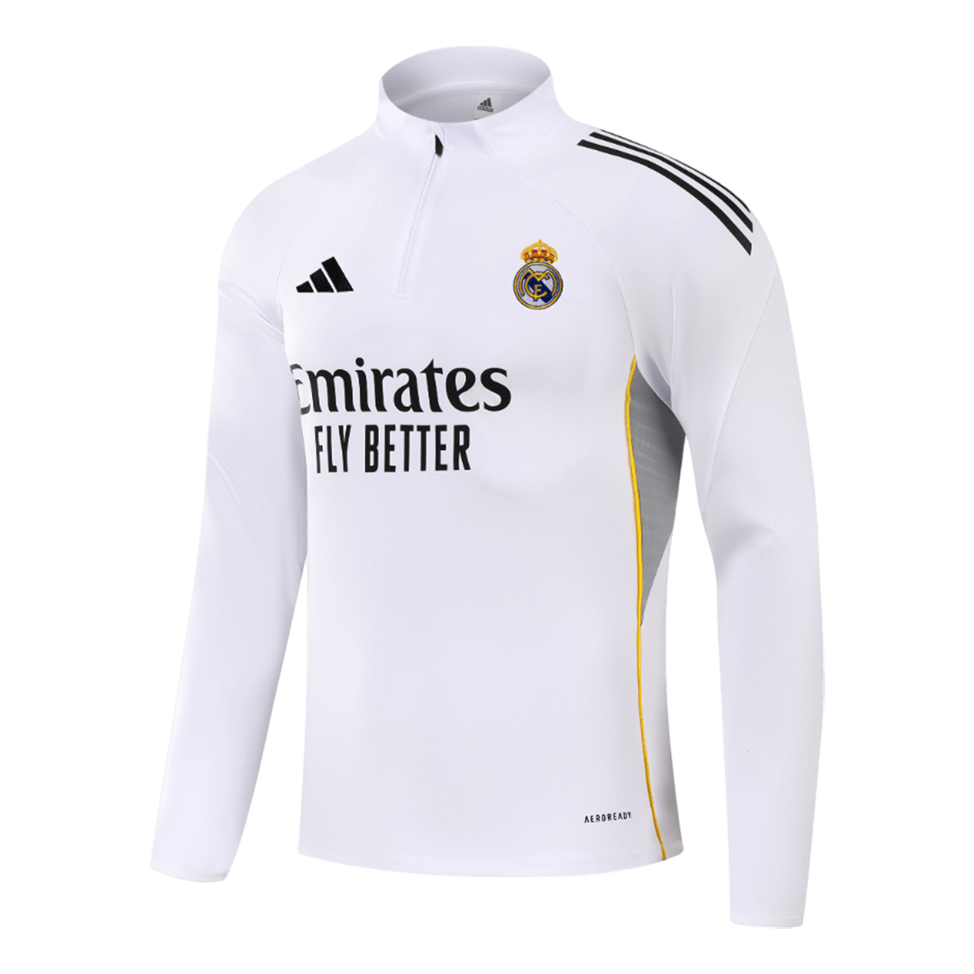 Real Madrid 1/4 Zip Joggedress 2025/26 Barn Hvit