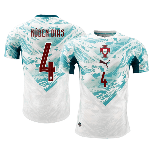 RúBEN DIAS #4 Portugal Bortespillerversjon Jersey World Cup 2026
