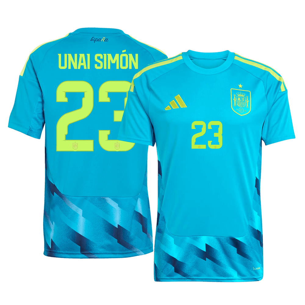 UNAI SIMóN #23 Spania Målvakt Fotball-VM 2026 Blå