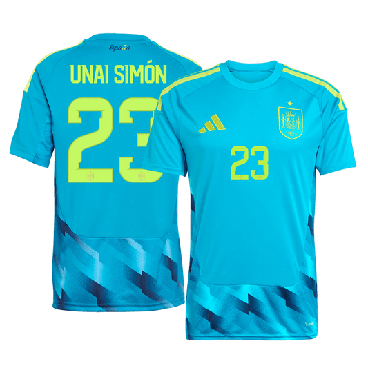 UNAI SIMóN #23 Spania Målvakt Fotball-VM 2026 Blå