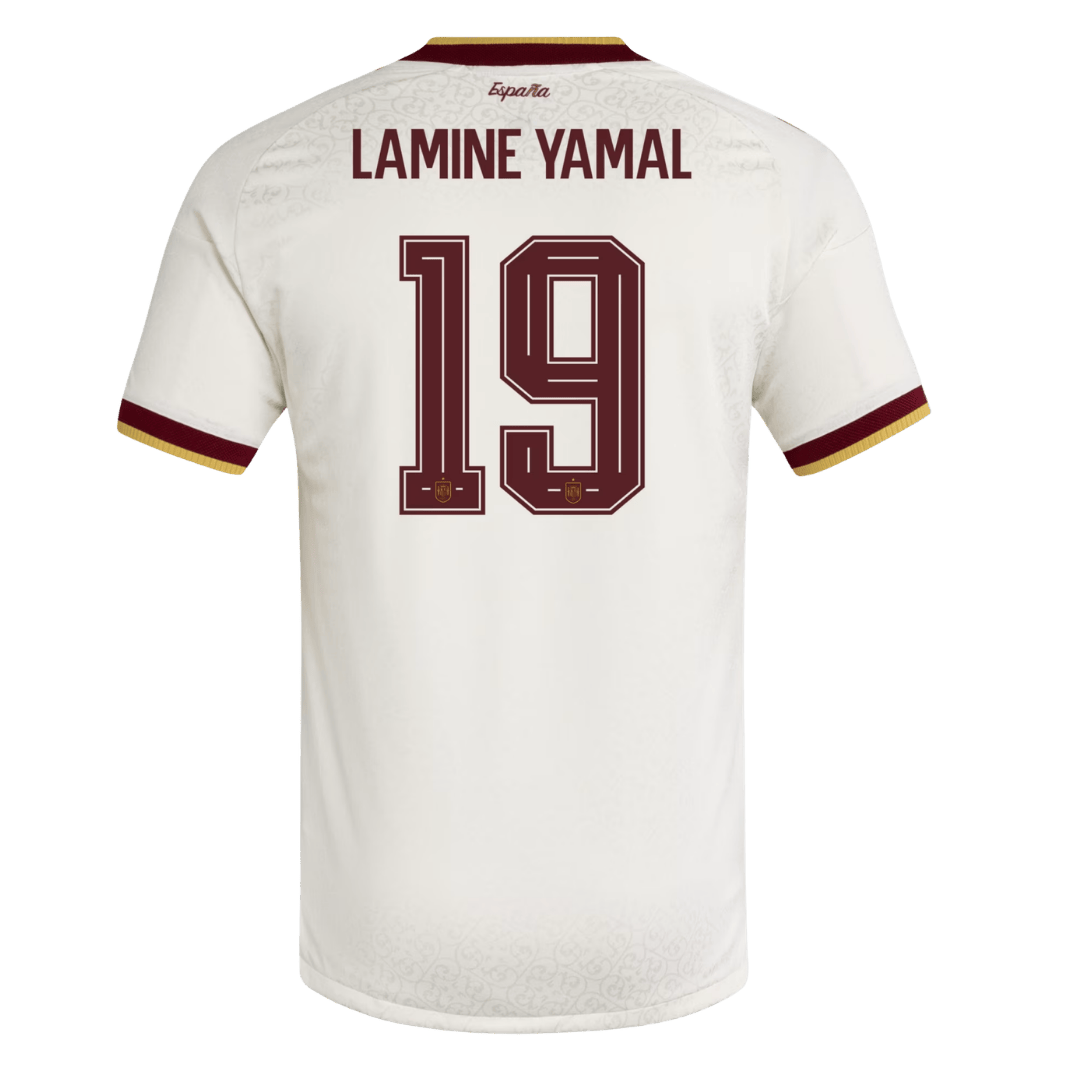 LAMINE YAMAL #19 Spania Bortespillerversjon Jersey World Cup 2026