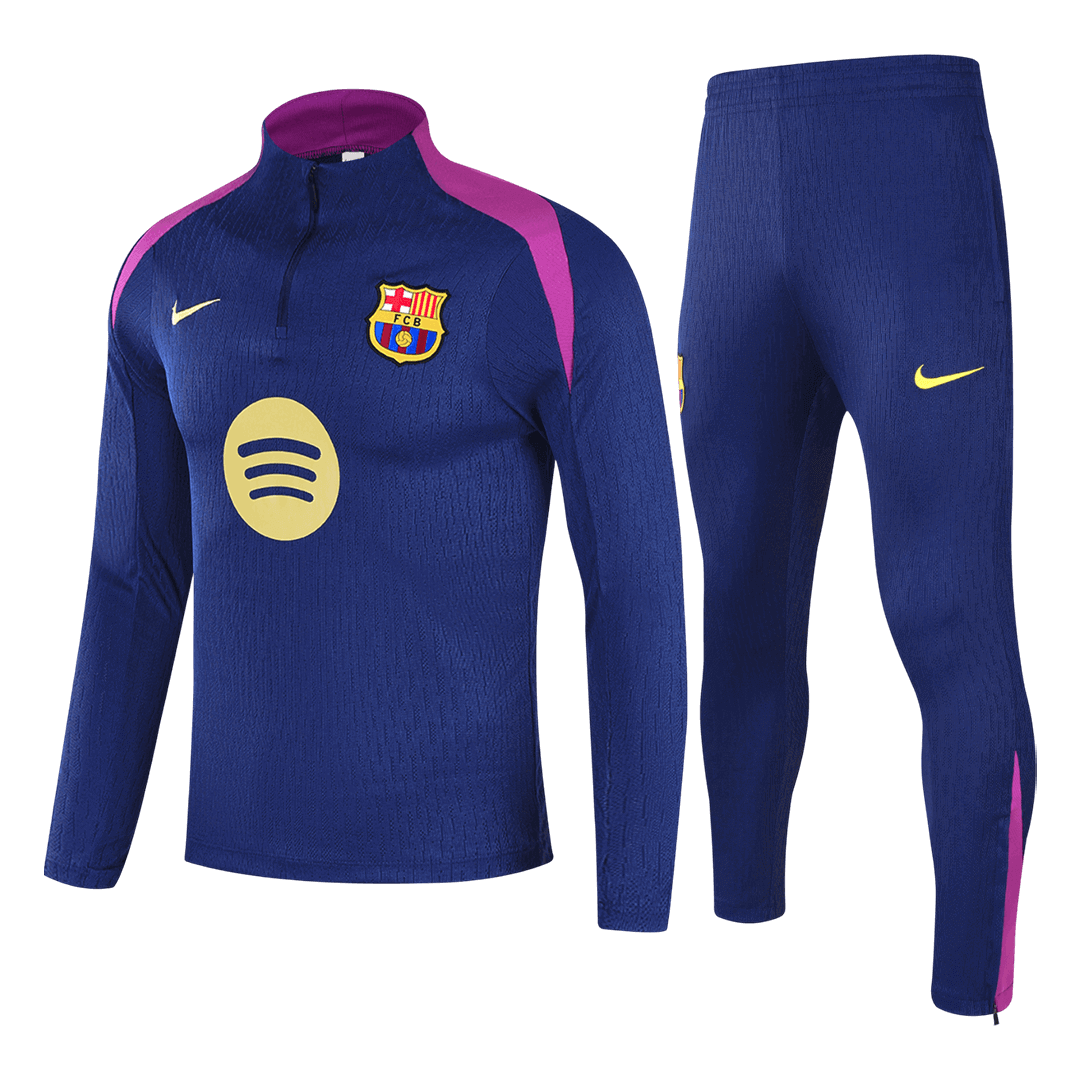 Barcelona 1/4 zip treningsdress 2025/26 Kids Navy