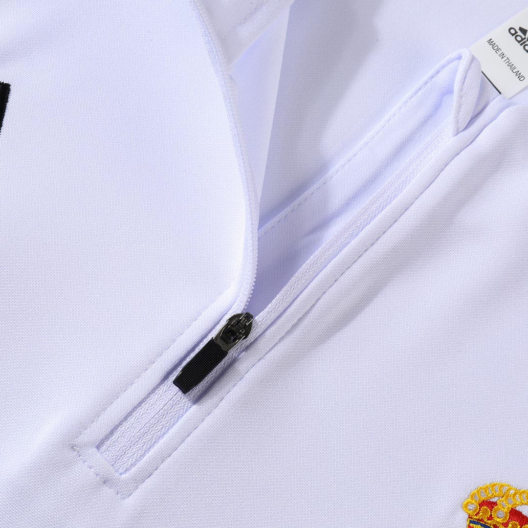 Real Madrid 1/4 Zip Joggedress 2025/26 Barn Hvit