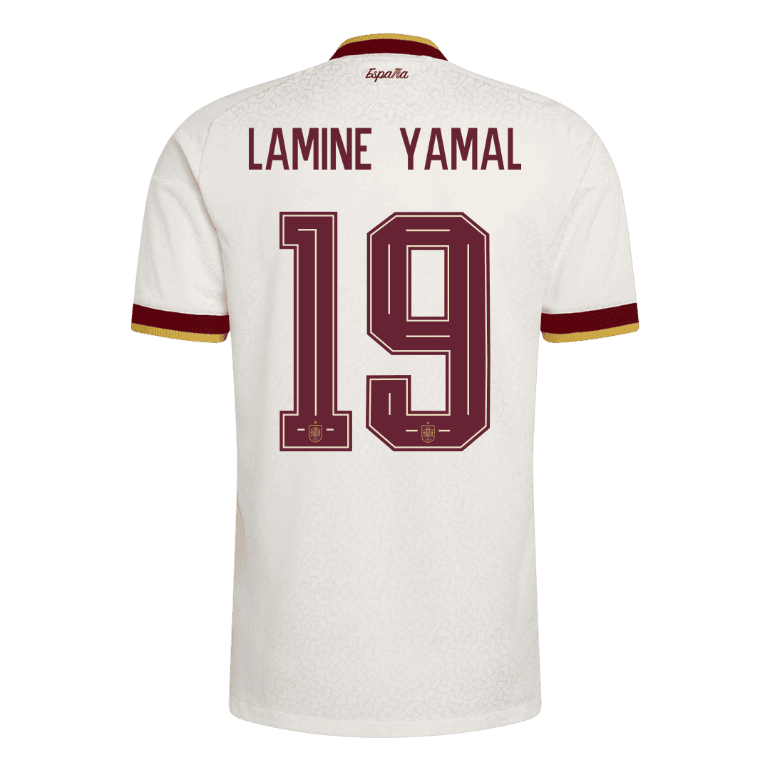 LAMINE YAMAL #19 Spania Bortespillerversjon Jersey World Cup 2026 - Champion