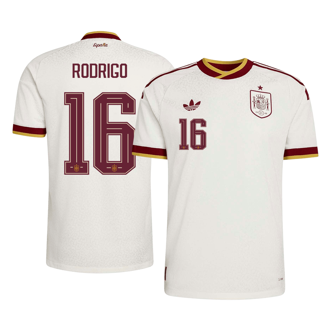 RODRIGO #16 Spania Bortespillerversjon Jersey World Cup 2026
