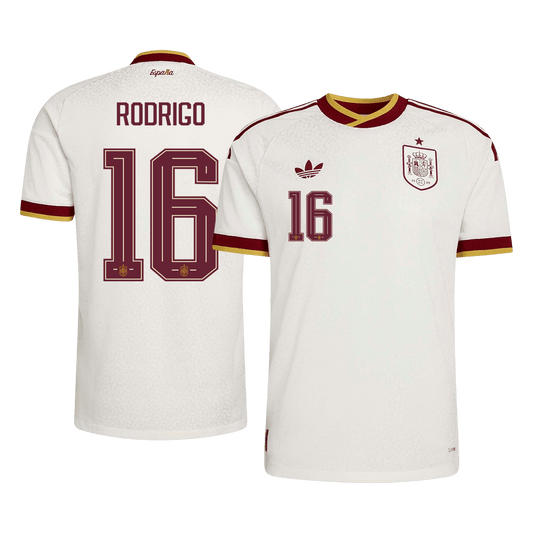 RODRIGO #16 Spania Bortespillerversjon Jersey World Cup 2026