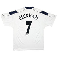 Retro fotballdrakt BECKHAM #7 Manchester United Borte 2000/01