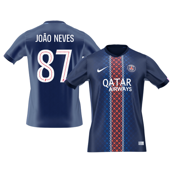 JO?O NEVES #87 PSG hjemmefotballdrakt 2025/26